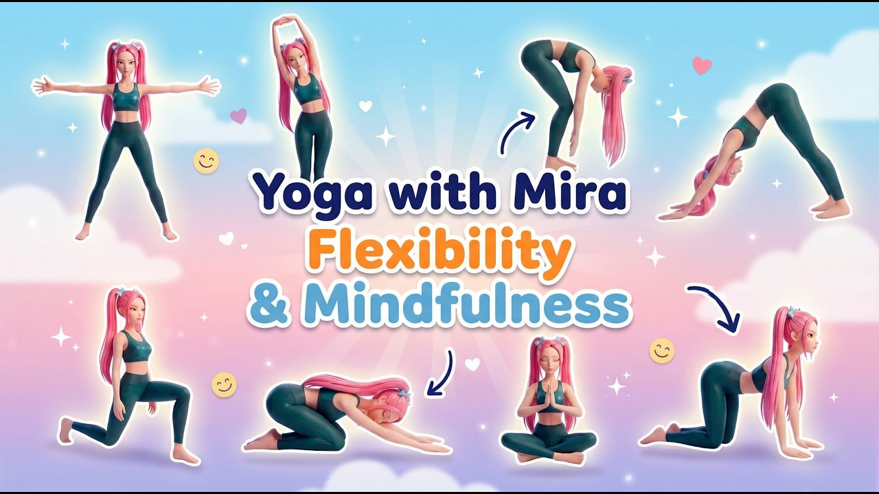 Yoga with Mira | Flexibility & Mindfulness | K-Pop Demon Hunters | Kids Yoga 🌈