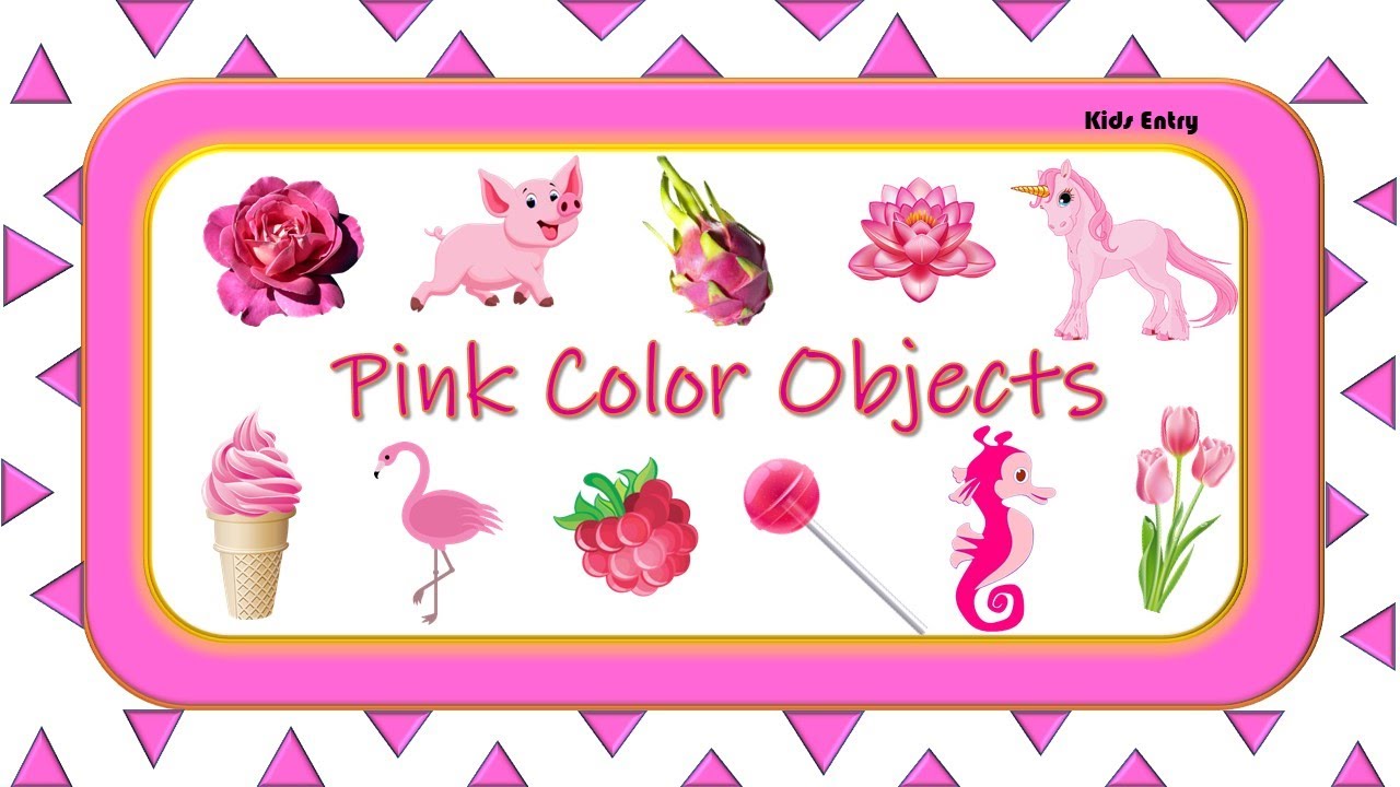 Pink Color Objects | Learn Color | Things that are in Pink color | Pink Color - Kids Entry
