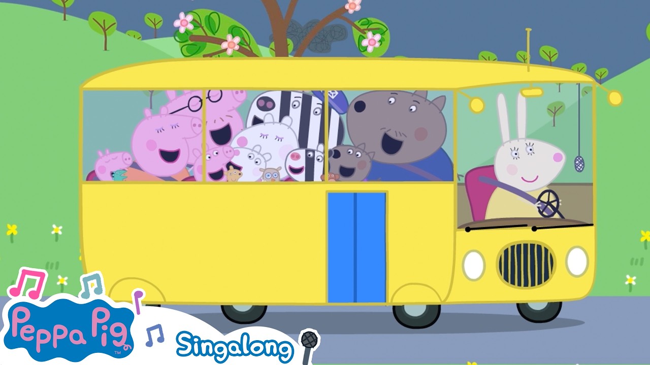 🎶 The Wheels on the Bus with Lyrics + More Singalong Songs 🦷 Nursery Rhymes 💕 Peppa Pig Songs