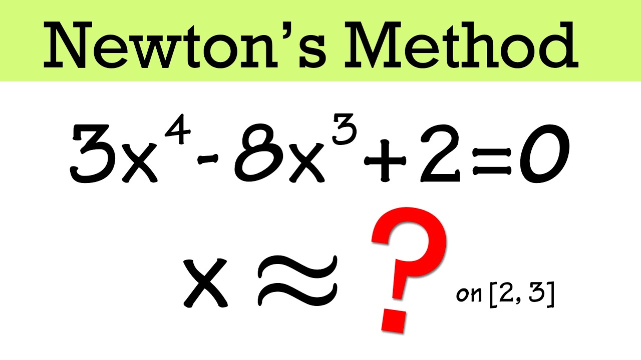 How to use Newton's Method to solve an equation on an interval. Calculus 1 tutorial