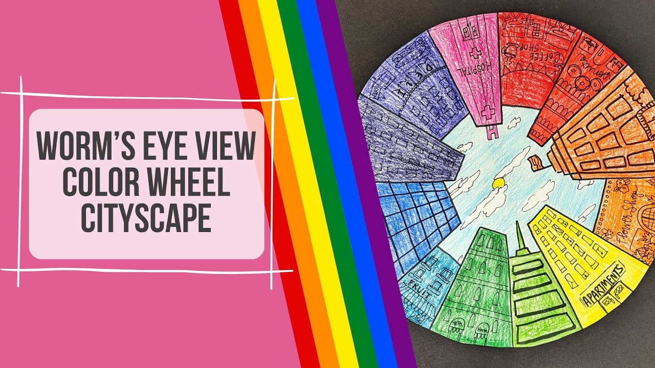 Worm’s Eye View Color Wheel Cityscape