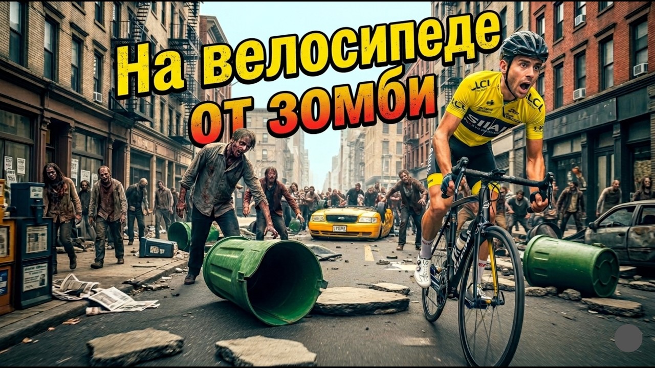 Уезжаю от зомби в My Woosh на станке Wahoo Kickr V6! Смертельный велоспорт!