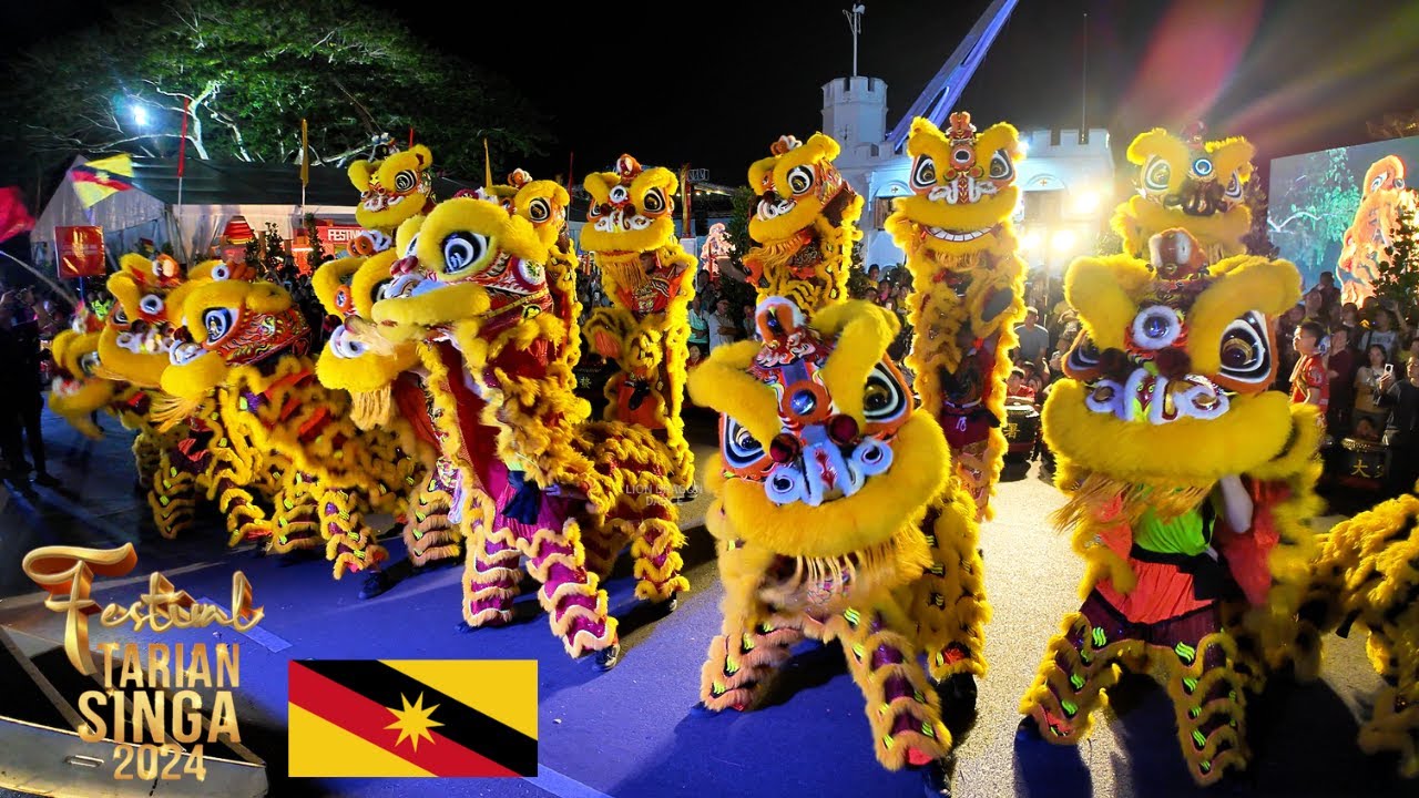 Festival Tarian Singa 2024 Kuching | 2024年古晋舞狮节游行盛大举行 | Lion Dance Parade