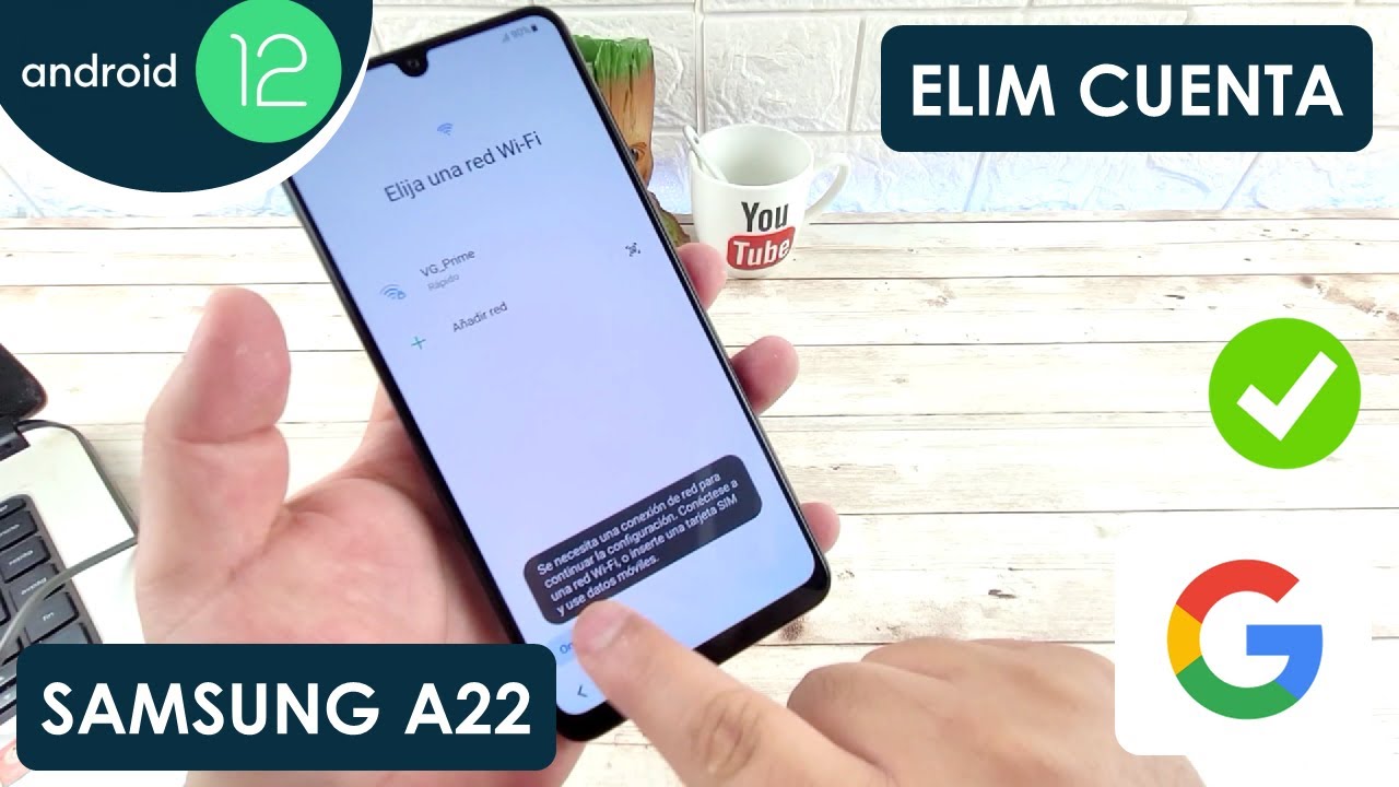 Eliminar Cuenta de Google Samsung Galaxy A22 | Android 12