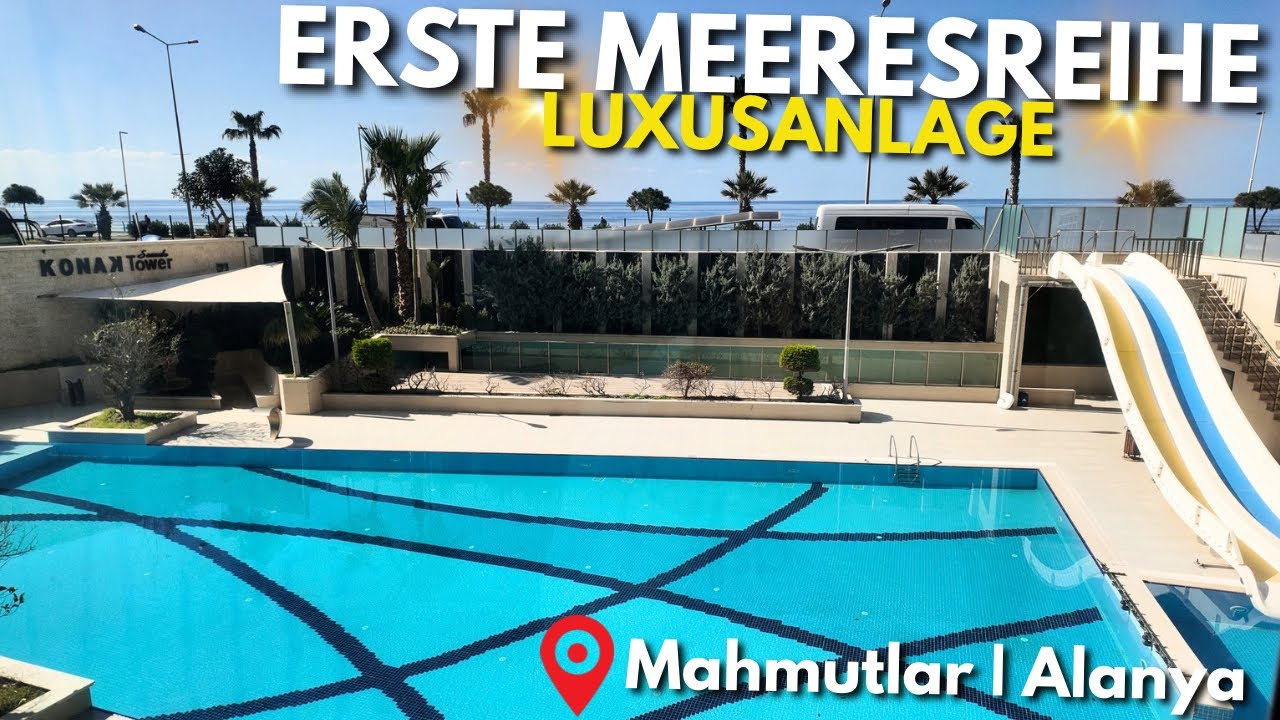 Exklusive 1+1 Wohnung direkt am Meer in Mahmutlar Alanya 🏖 Poolblick & Luxus Anlage #immobilien