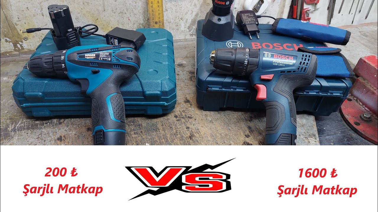 200 ₺ VS 1600 ₺ Şarjlı Matkap Karşılaştırma - Ucuz şarjlı matkap alınır mı BOSCH GSB 120-LI İNCELEME