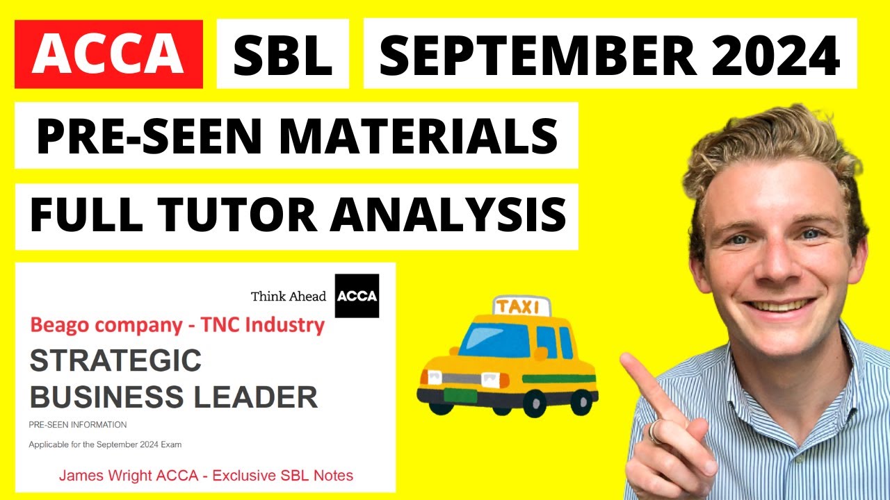 How to pass ACCA SBL September 2024 - Full Expert Tutor Analysis of Beago Pre-seen Information