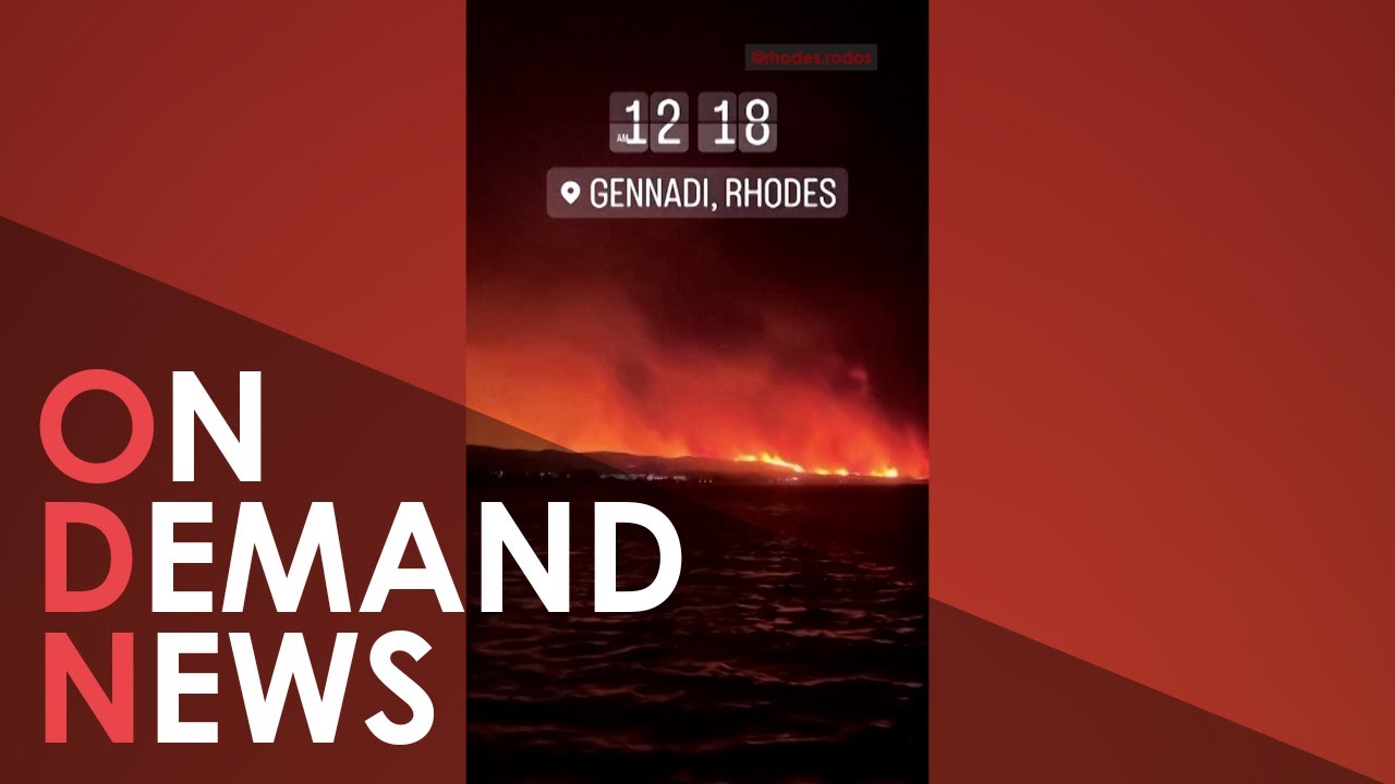 RHODES INFERNO | Tourists Flee #Wildfires on #Greek Island 🔥