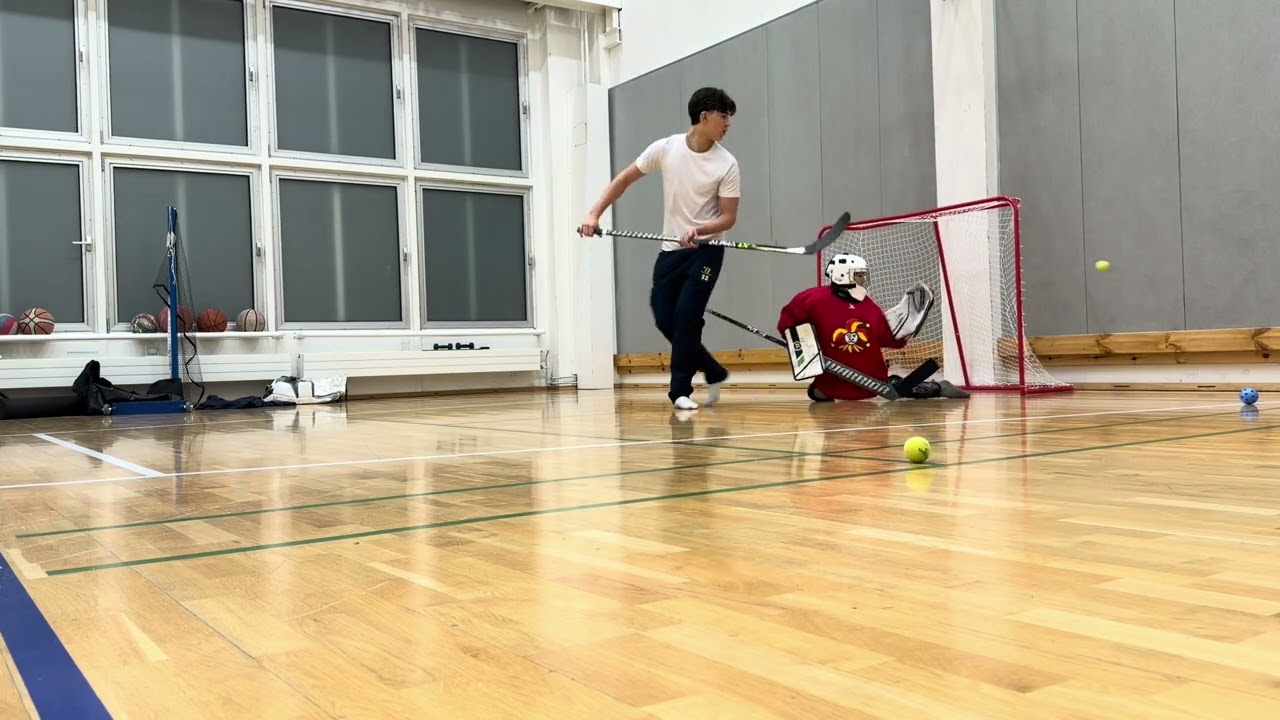 Vladislav N. , goal keeper from Jokerit trained me this week. Inside training. 