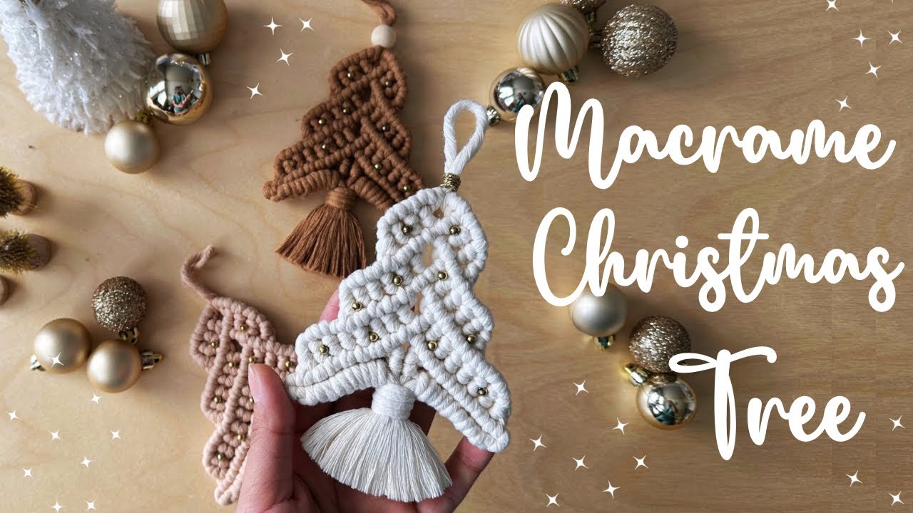 DIY Macrame CHRISTMAS Tree ORNAMENT/ Macrame Christmas TREE Tutorial / Macrame ORNAMENTS