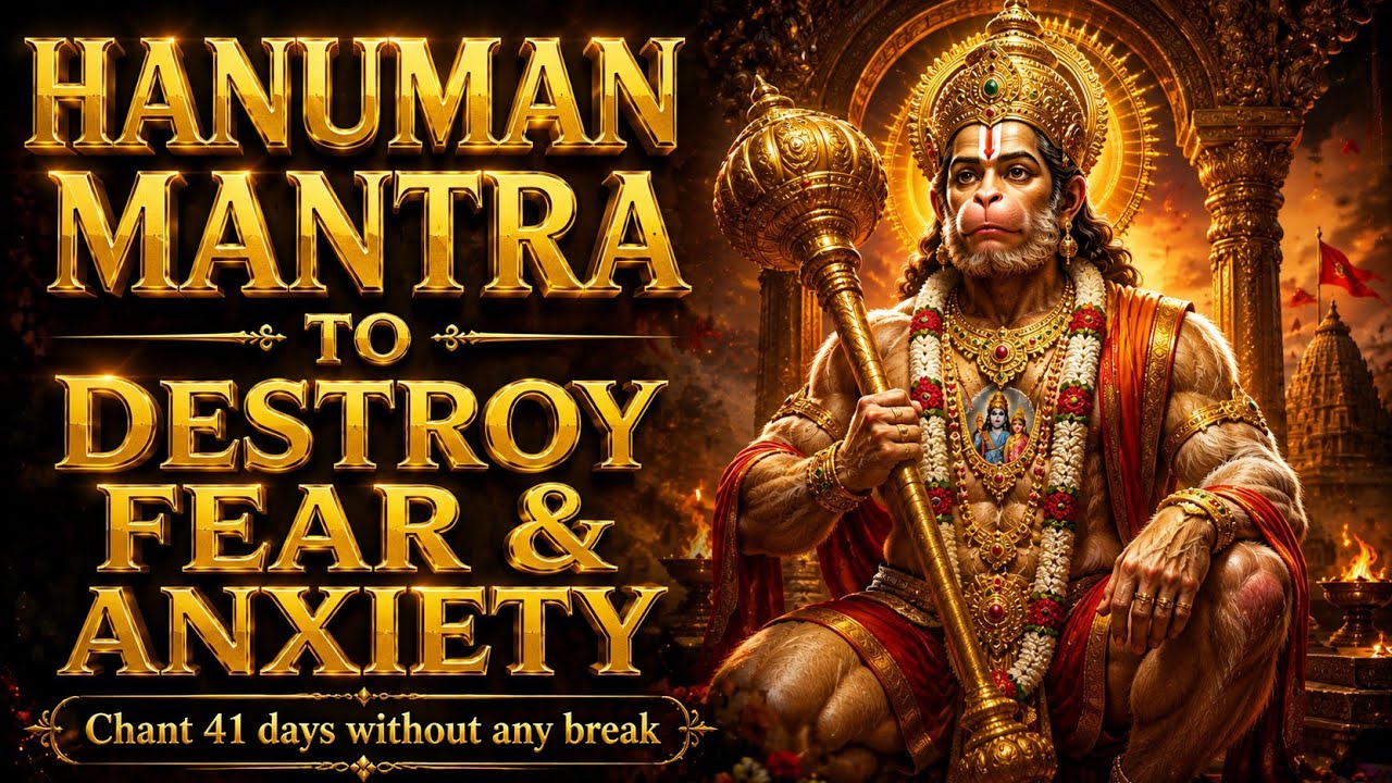 🔥 Destroy Fear & Anxiety | Powerful Hanuman Gayatri Mantra | Om Anjaneyaya Vidmahe Vayuputraya