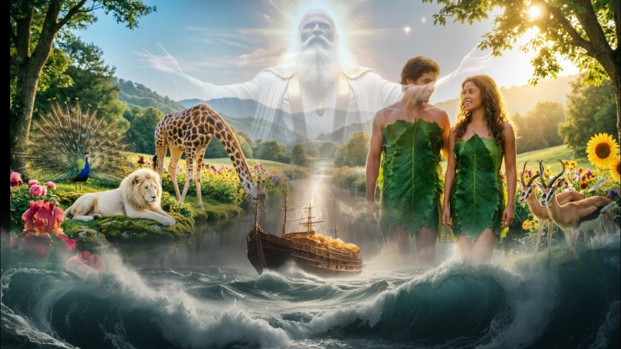 🌍दुनिया की ⛪शुरुआत कैसे हुई? |आदम-हव्वा की गलती और नूह का🌊 जलप्रलय | 📖बाइबल की सच्ची कहानी।