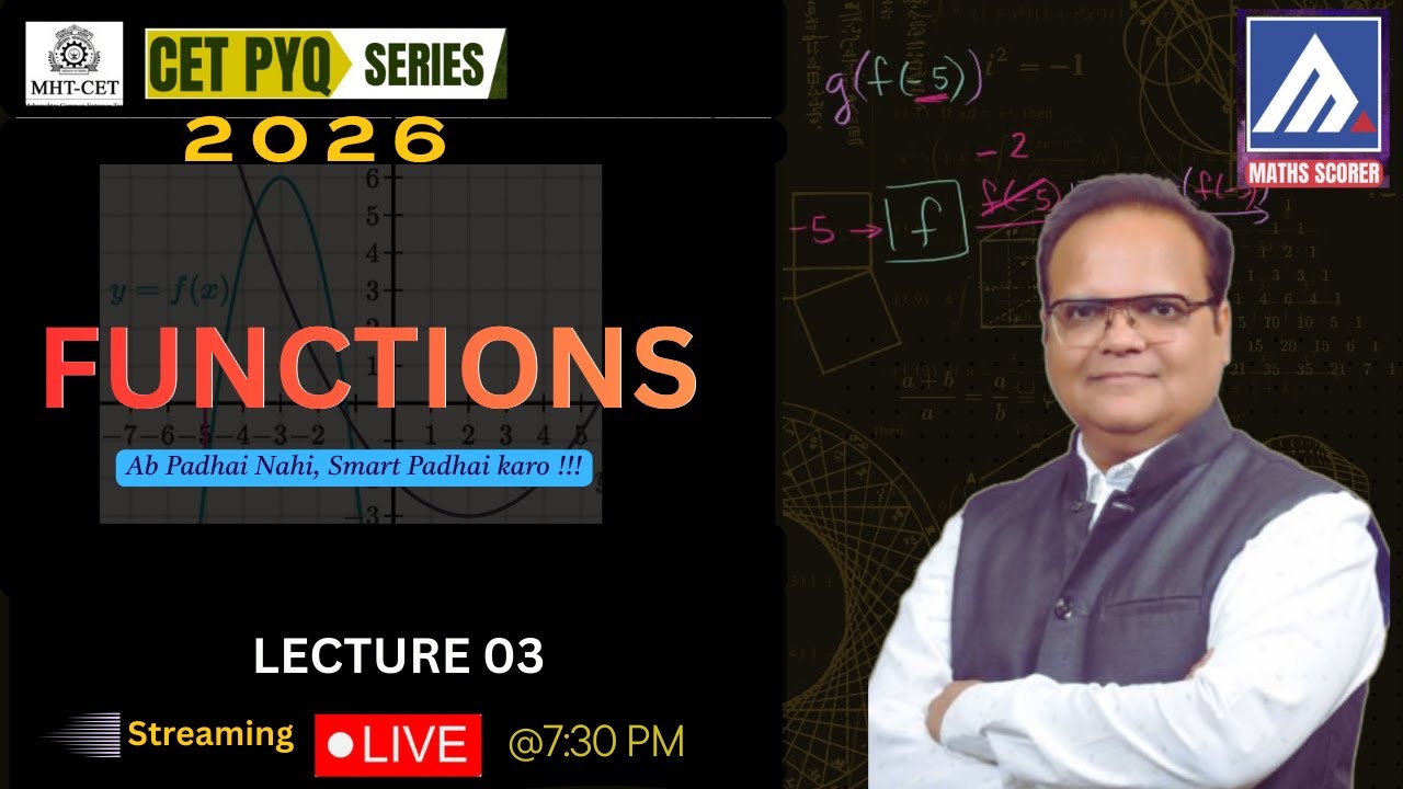 CET PYQ | Functions | Lecture 03