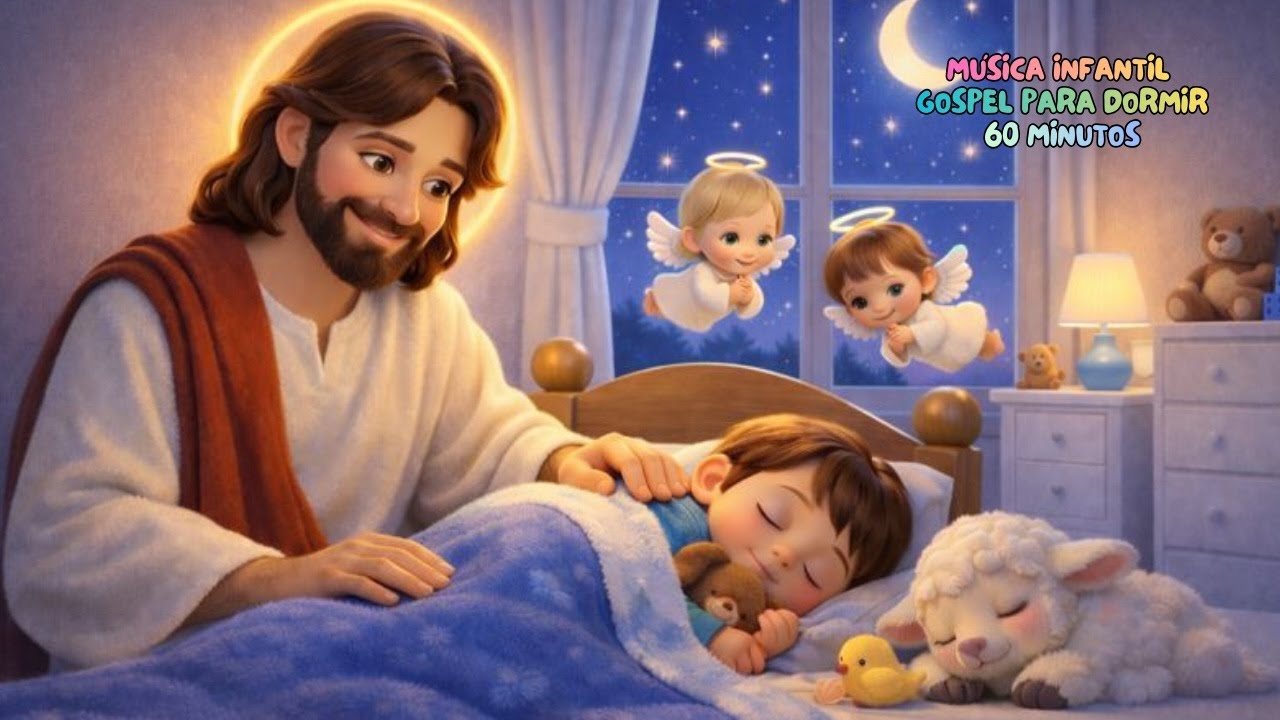 90 minutos de M&uacute;sica infantil Gospel para Dormir | Can&ccedil;&otilde;es de Ninar com Jesus | Gabi Gospel Soninho
