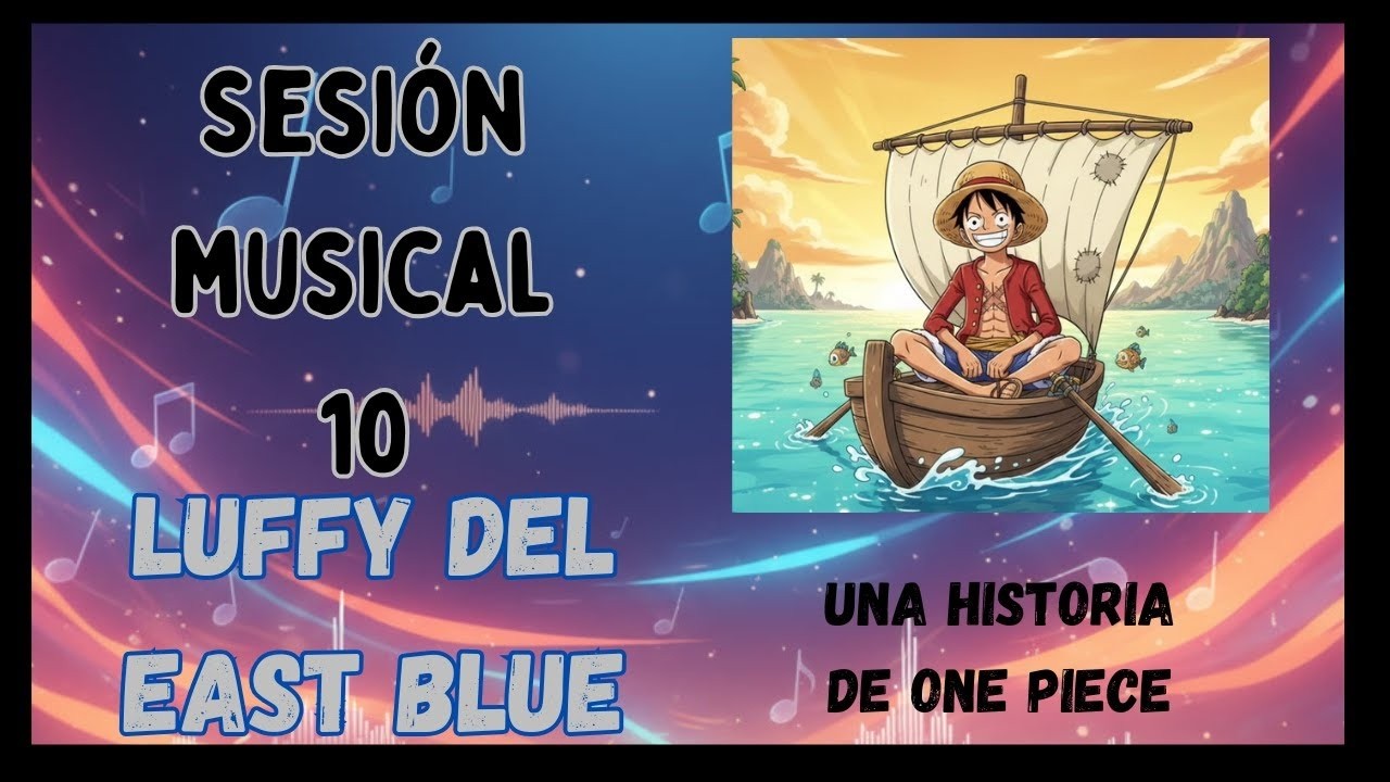 Sombrero al viento: Luffy del East Blue.