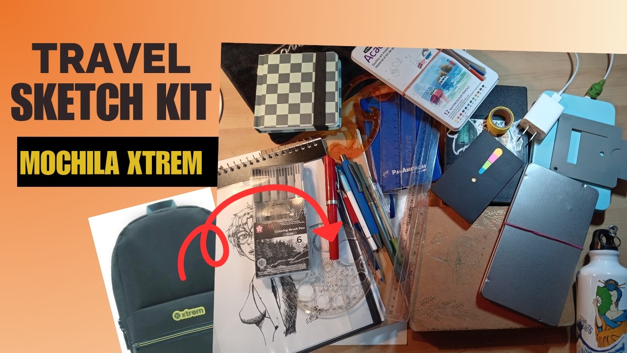 No creerás todo lo que le cabe | Travel Sketch kit | Mochila Xtrem | DIY | On the go