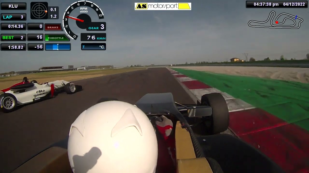 F4 onboard camera Cremona Circuit 10/04/2022 engine running-in (rodaggio motore), first stint