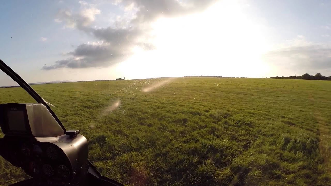 R44 Helicopter - Bodmin Airfield, Fowey, Looe - ATC Audio - GoPro Hero 3+