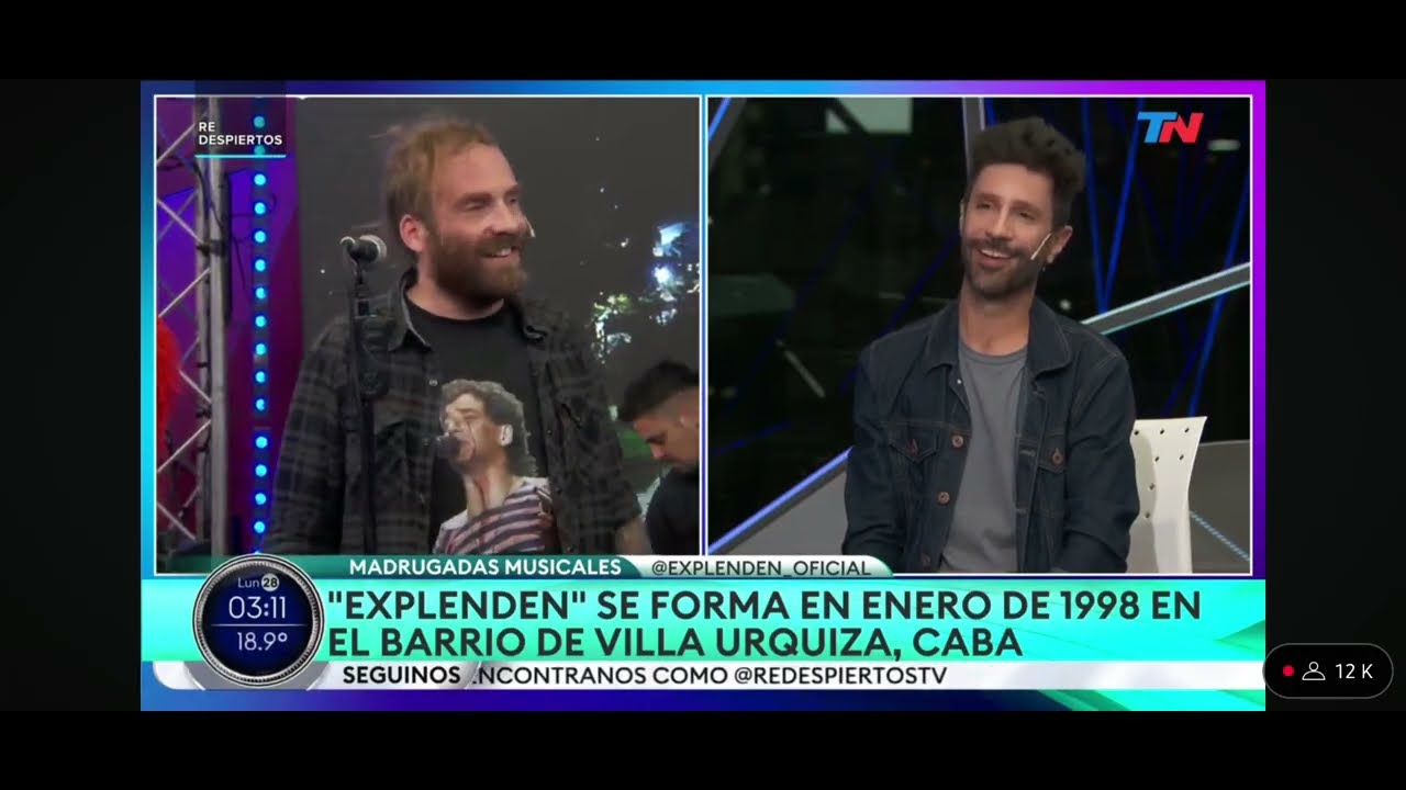 EXPLENDEN - En Vivo en TN Redespiertos Entrevista y Mini Recital - 28 de Abril 2025.