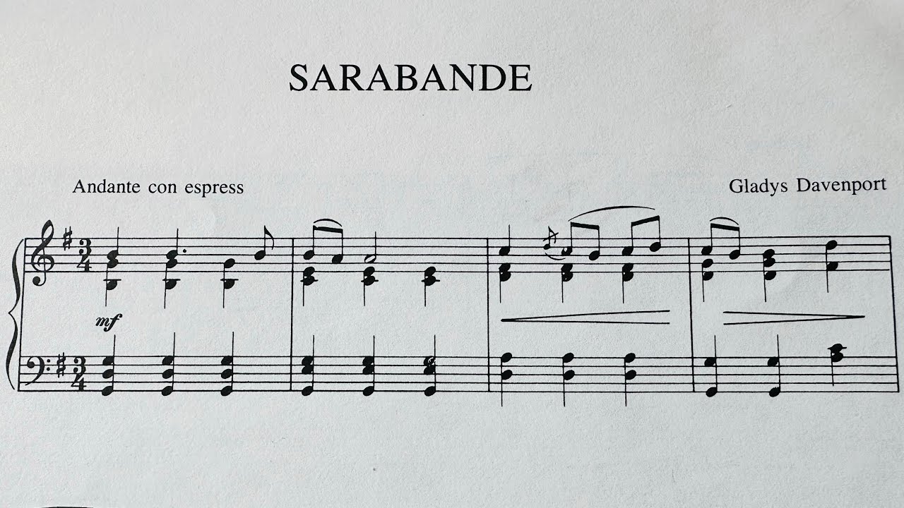 Demo: 4 ways to play m.3 & what’s a Sarabande? - by Gladys Davenport (🇨🇦 female composer) 