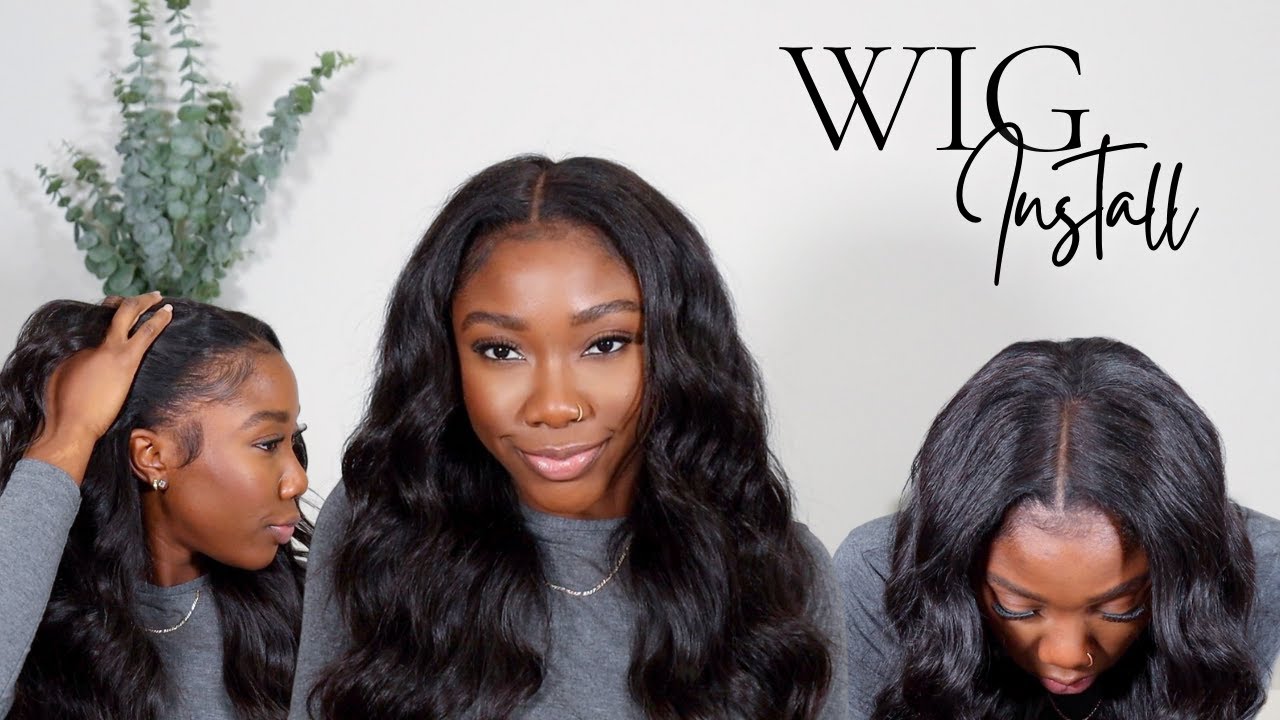SUPER NATURAL GLUELESS LACE WIG INSTALL BEHIND THE HAIRLINE + BEGINNER FREINDLY | QUEEN WEAVE BEAUTY