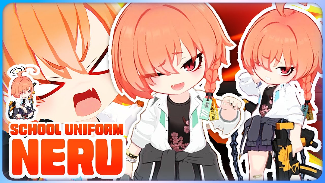 밀레니엄 최강 「네루(교복)」 SD 캐릭터 모션! #블루아카 #ブルアカ #Bluearchive