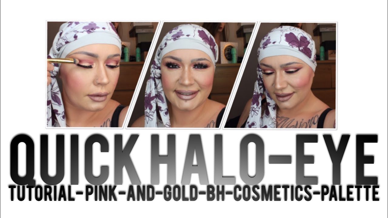 HALO EYE | easy quick eye look | pink and gold eye makeup tutorial