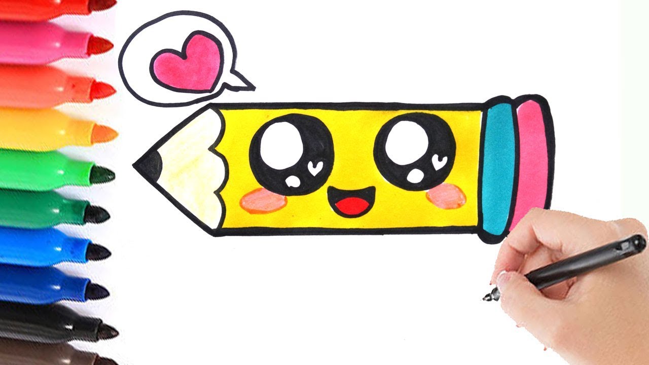 HOE TEKEN JE EEN SCHATTIGE POTLOOD? SCHATTIG LEREN TEKENEN