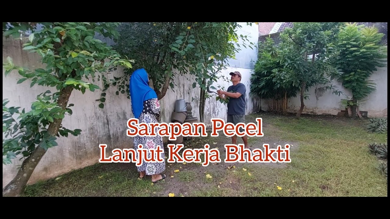 SARAPAN PECEL LANJUT KERJA BHAKTI .. DAUN BAMBU SUDAH GONDRONG
