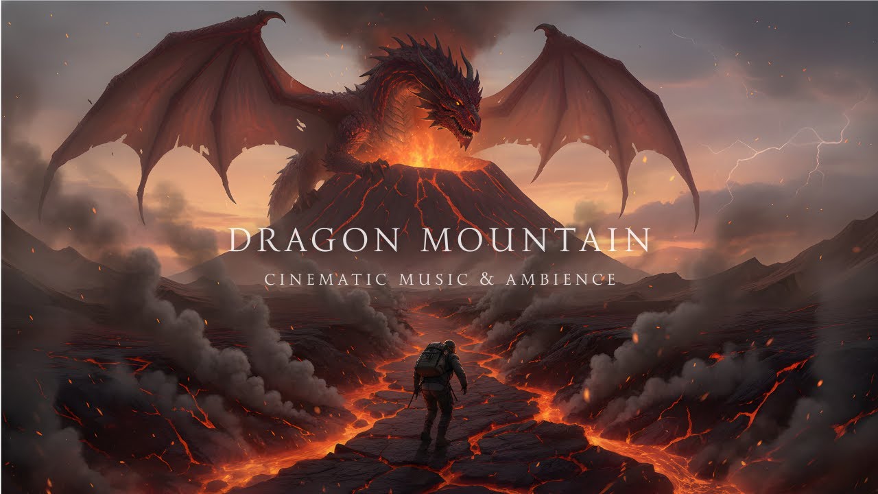 Epic Dragon Mountain Ambience & Fantasy Music I Ascent Through Emberwake