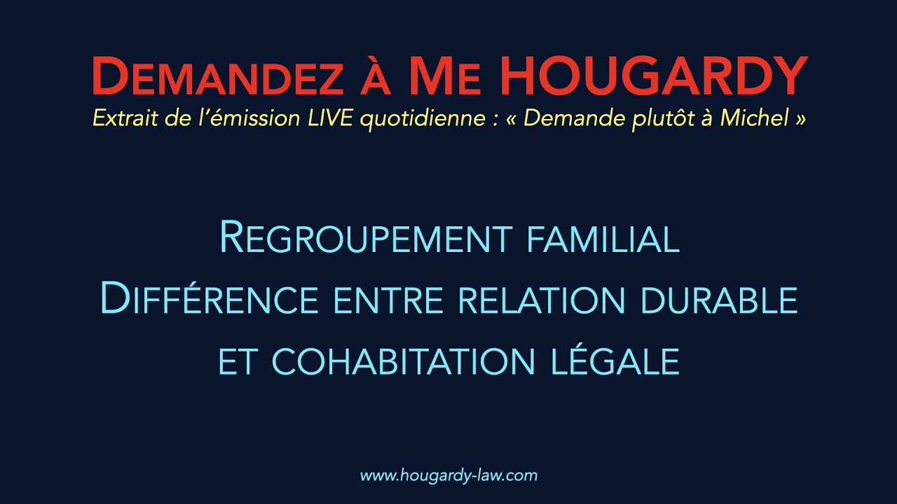 Diff&eacute;rence entre relation durable et cohabitation l&eacute;gale