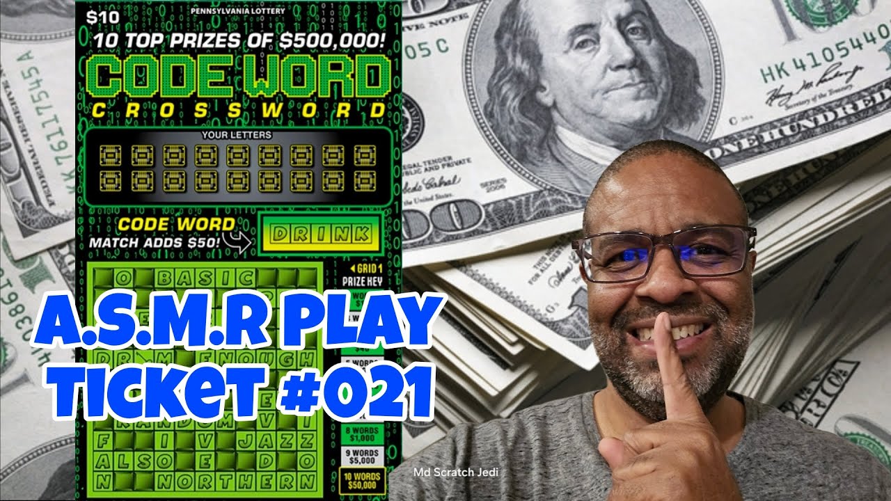 A.S.M.R. PLAY | Codeword Crossword | PA LOTTERY SCRATCH OFF TICKETS #scratchers #asmrsounds #021 