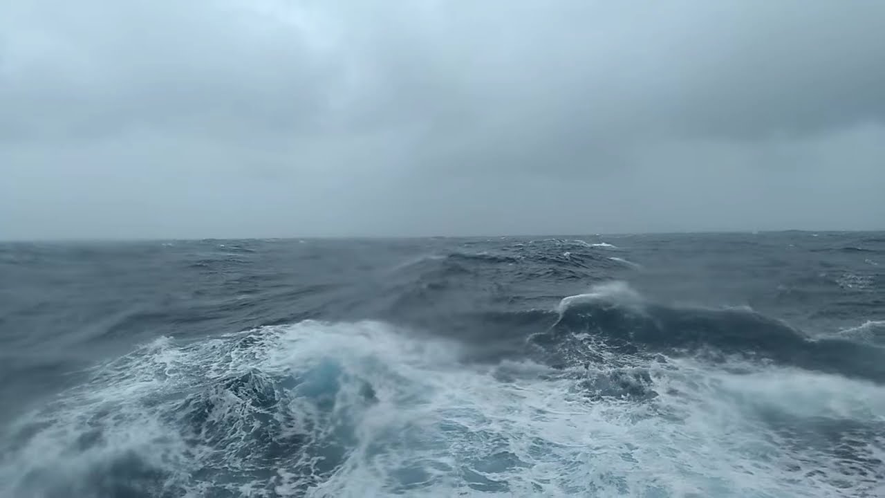Massive South Pacific Ocean swells.