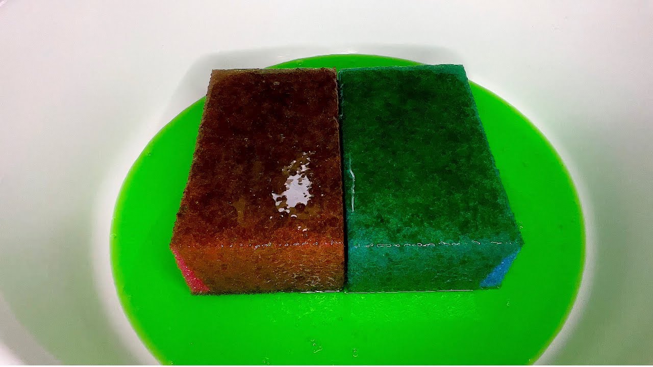 ASMR &hearts;️💙THICK DISH SOAP, PLASTIC SPONGES, SQUEEZES, RINSING &hearts;️💙