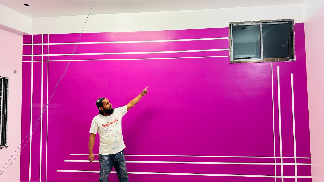 Masking tape design home painting #youtubeshorts #shortvideo #design #diy