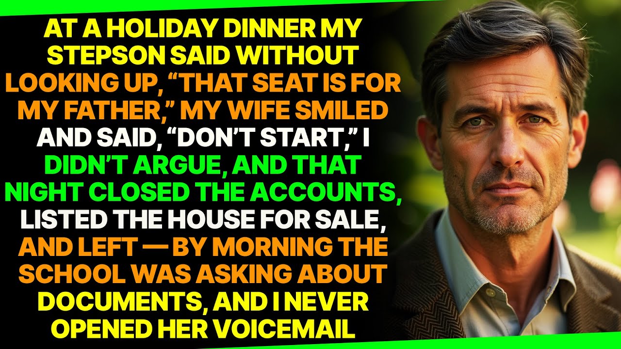 My Stepson Replaced Me, My Wife Said “Don’t Start” — I Left That Night
