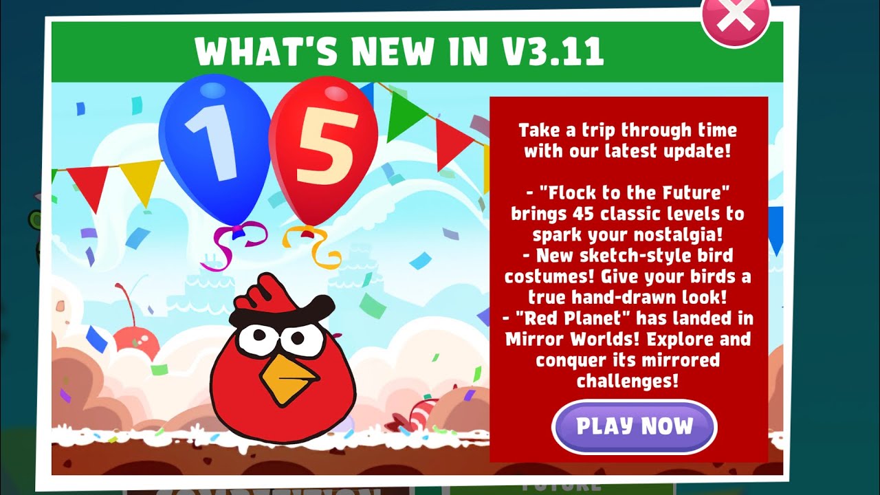 Angry Birds Reloaded Flock To The Future Update + Hand-Drawn Characters Showcase (V3.11)