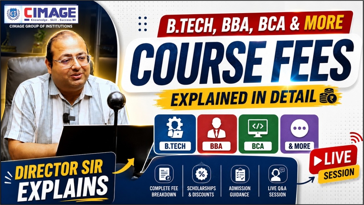 Director Sir Explains B.Tech, BBA, BCA & More Course Fees | Live Session