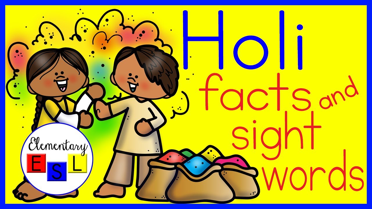 Learn About Holi AND Practice Sight Words! Holi Informational Video for Kids