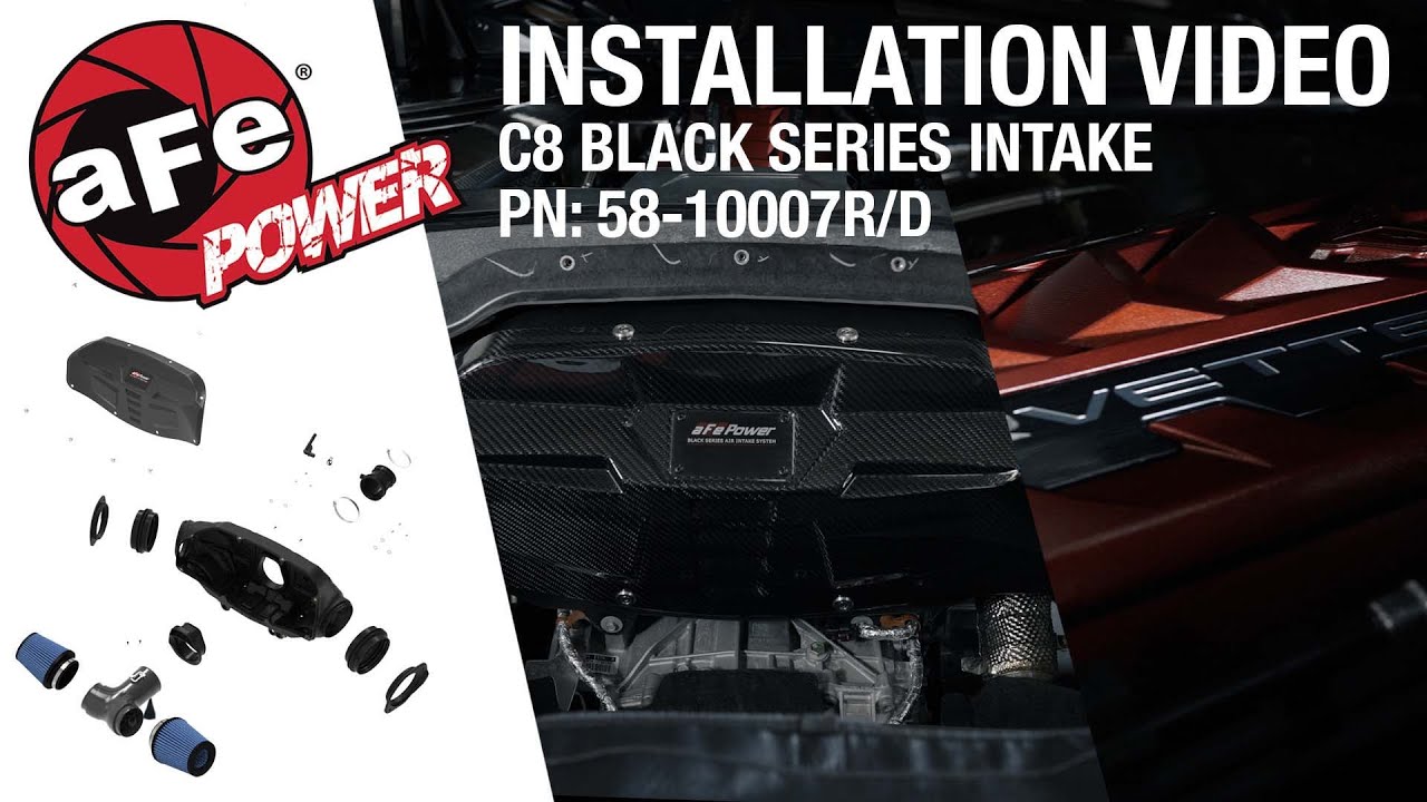 aFe POWER 2020-21 Corvette C8 6.2L Black Series Carbon Fiber Intake Install #c8corvette #afeintake