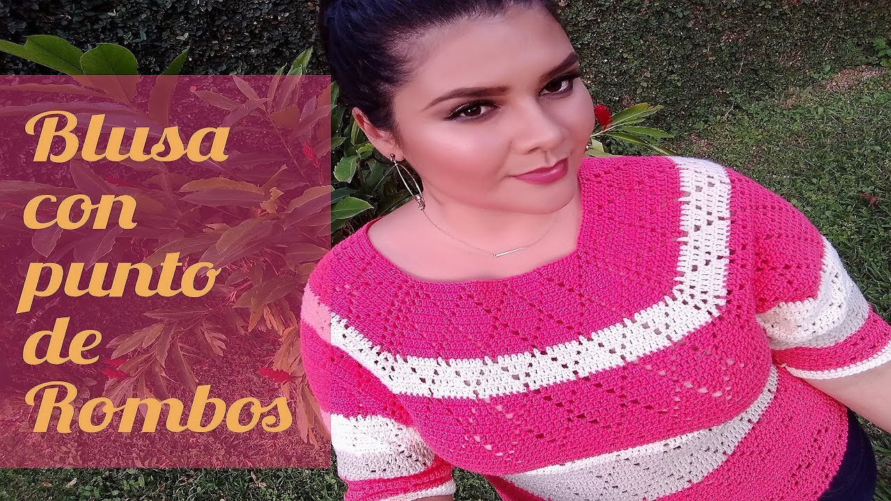 blusa con punto de ROMBOS. Paso a paso...