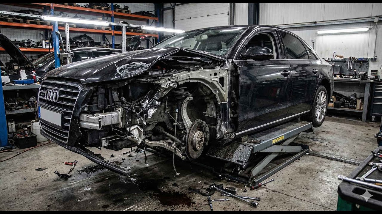 Repairing an Audi A8 on a $20,000 Budget – A Rebirth from the Wreckage
