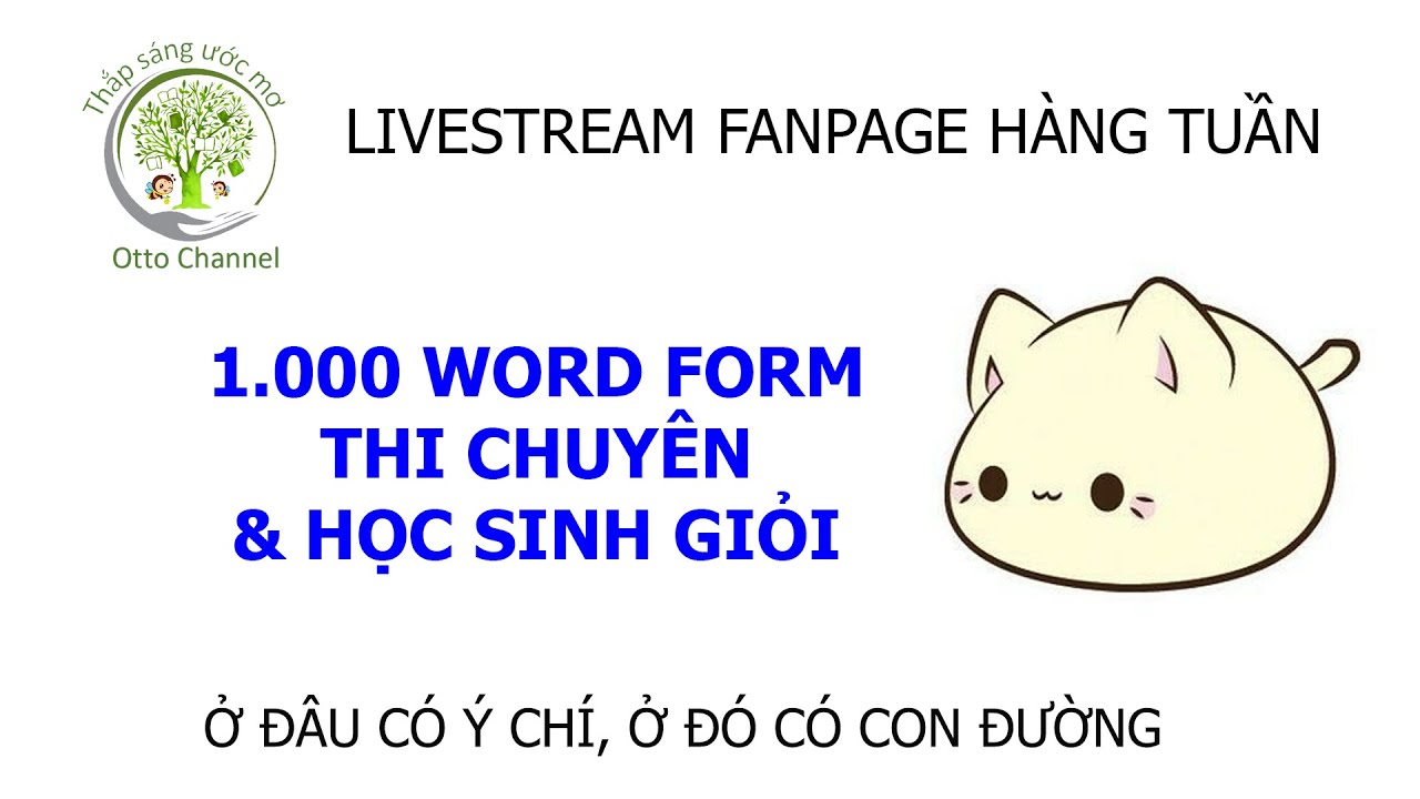 Tổng hợp 1.000 Word Form Thi Chuyên Anh - Học Sinh Gioi (Buổi 1)