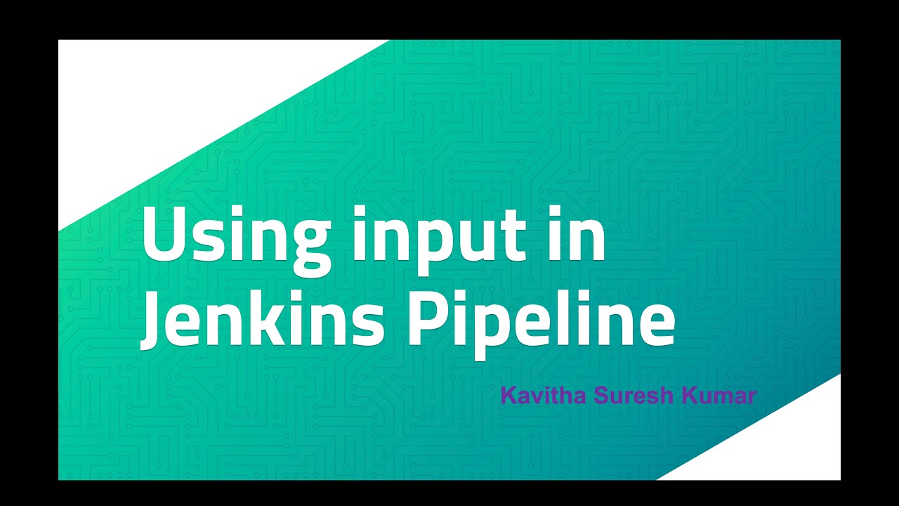 Using input in Jenkins Pipeline