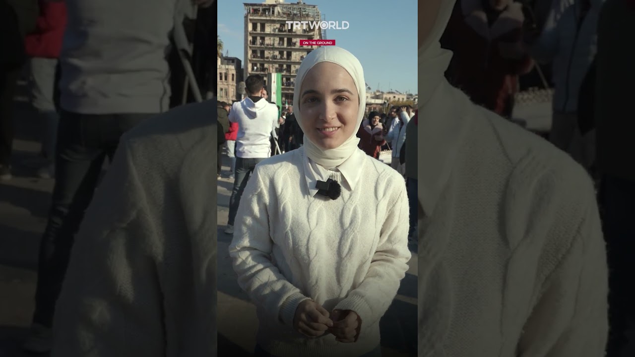 Thousands take to streets in Syria&rsquo;s Aleppo to celebrate end of 61-year-Baath regime