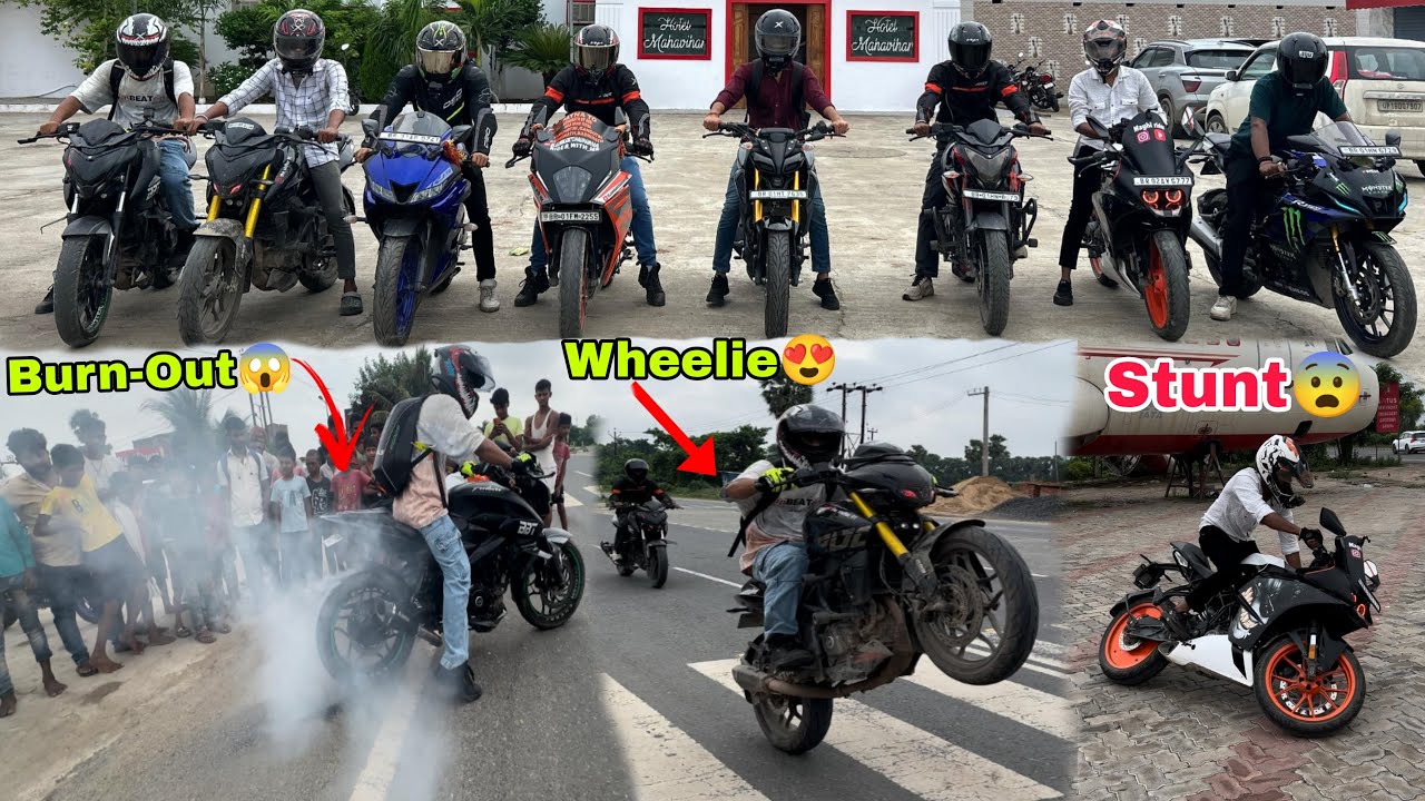 Sunday Ride With Patna Rider&rsquo;s 😍|| Sirf Stunt Hua Ride Pe😱🔥Crazy stunt show 🤩🥵​⁠@Maghirider #vlog