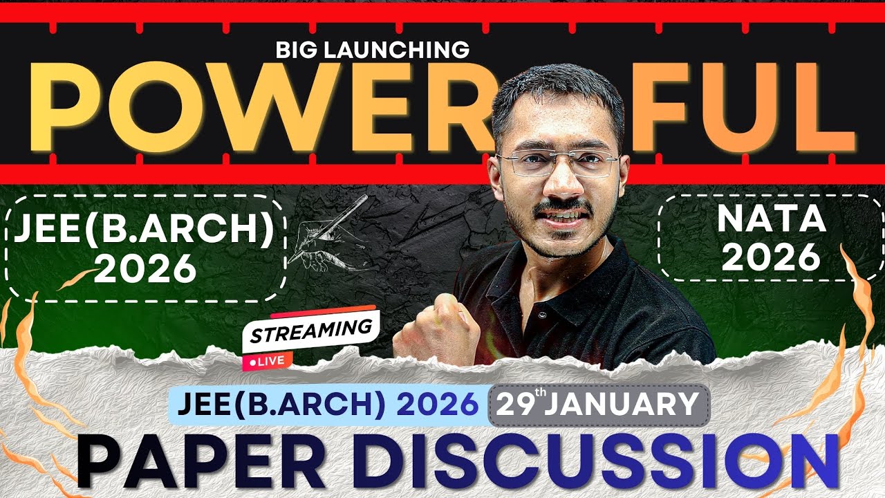 Big Launch 🚀 | Paper Discussion JEE (B.Arch) 2026 (29th January) | Sachin Prajapat (Bhaiya)