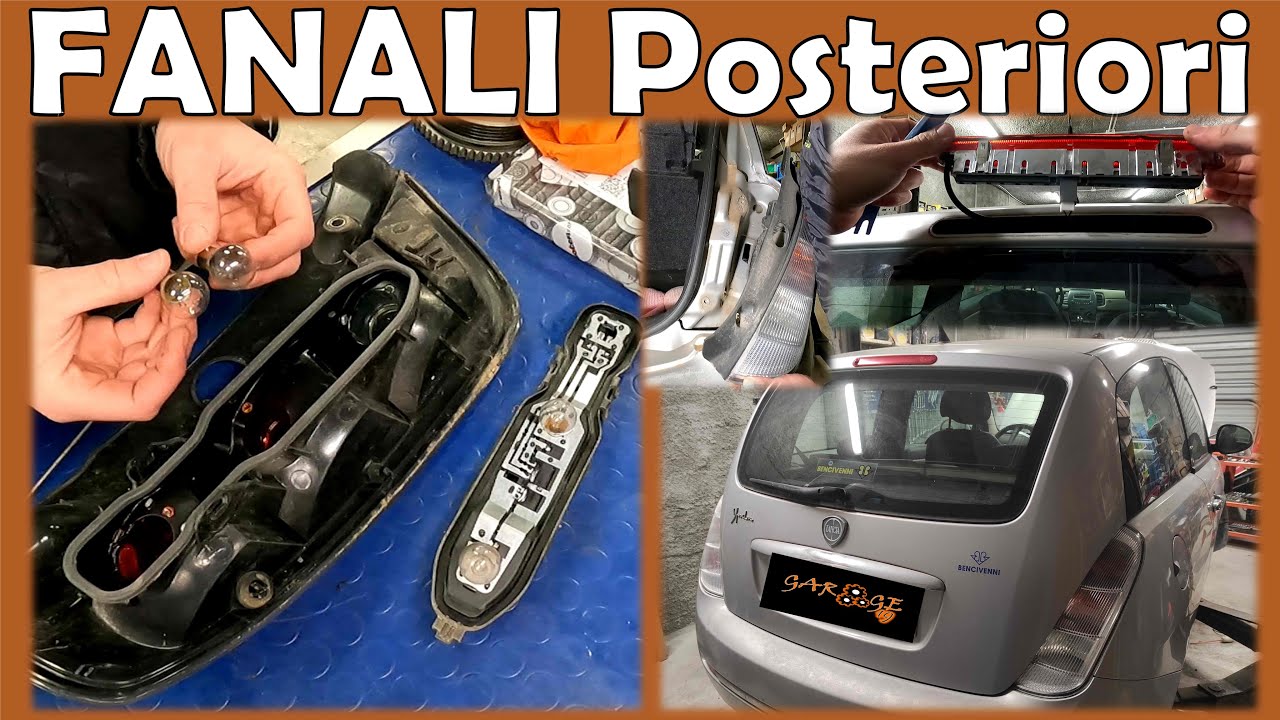 Come Smontare il TERZO STOP e i FANALI POSTERIORI per SOSTITUIRE LE LAMPADINE - Lancia Ypsilon