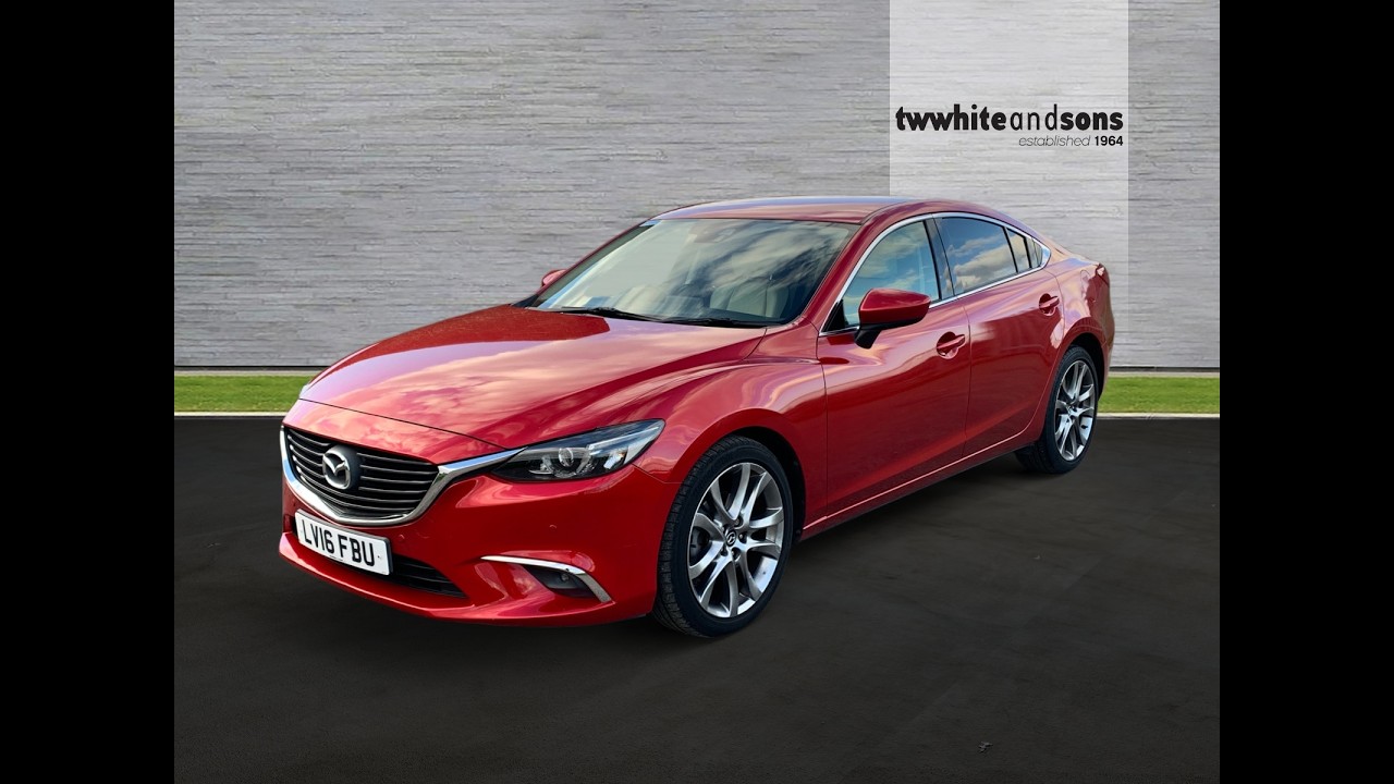 Mazda 6 2.2 SKYACTIV-D Sport Nav 4dr Automatic Diesel Soul Red 44,702 Miles 3 Owners - LV16 FBU