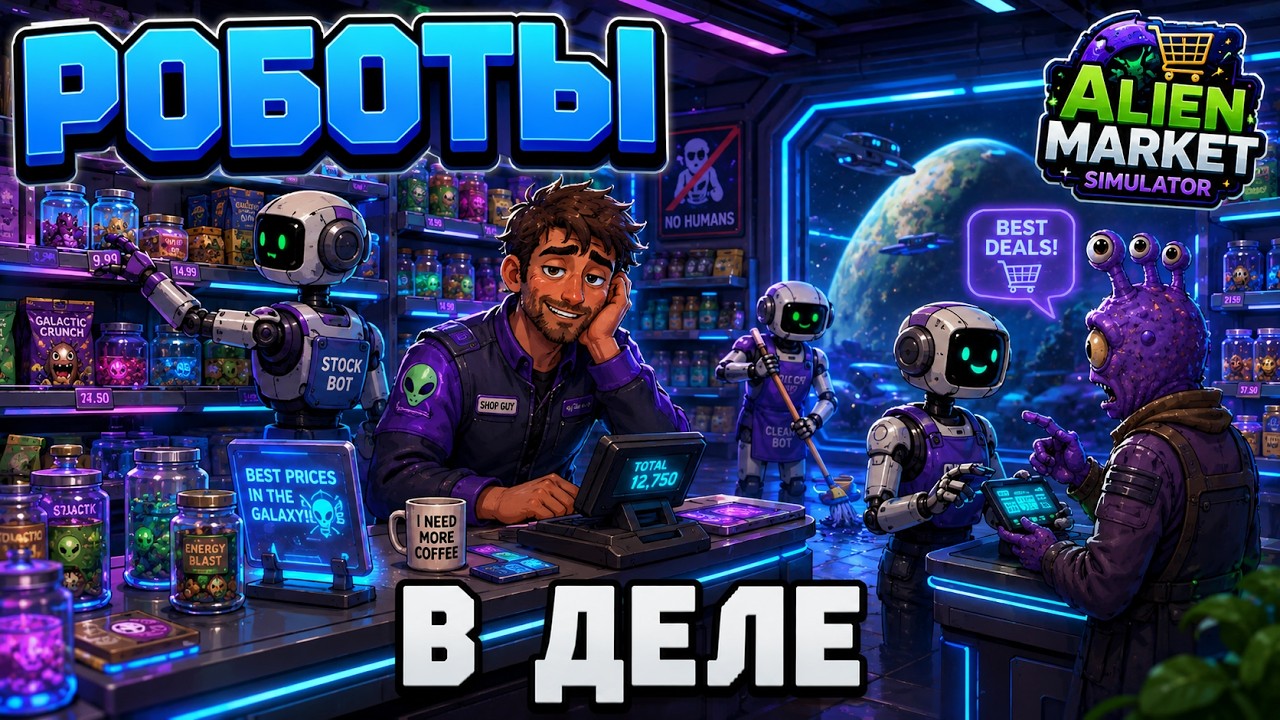 РОБОТЫ В ДЕЛЕ &mdash; ТЕПЕРЬ Я БОСС | Alien Market Simulator &mdash; 3 серия
